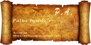 Palku Agenór névjegykártya